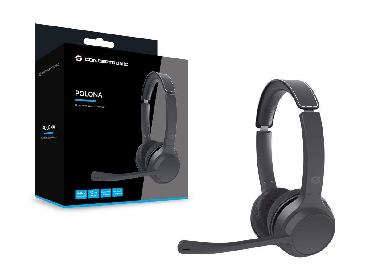 Headset CONCEPTRONIC POLONA04B (Binaural - Com fios e sem fios - Supra-aural - Preto), miniatura 5