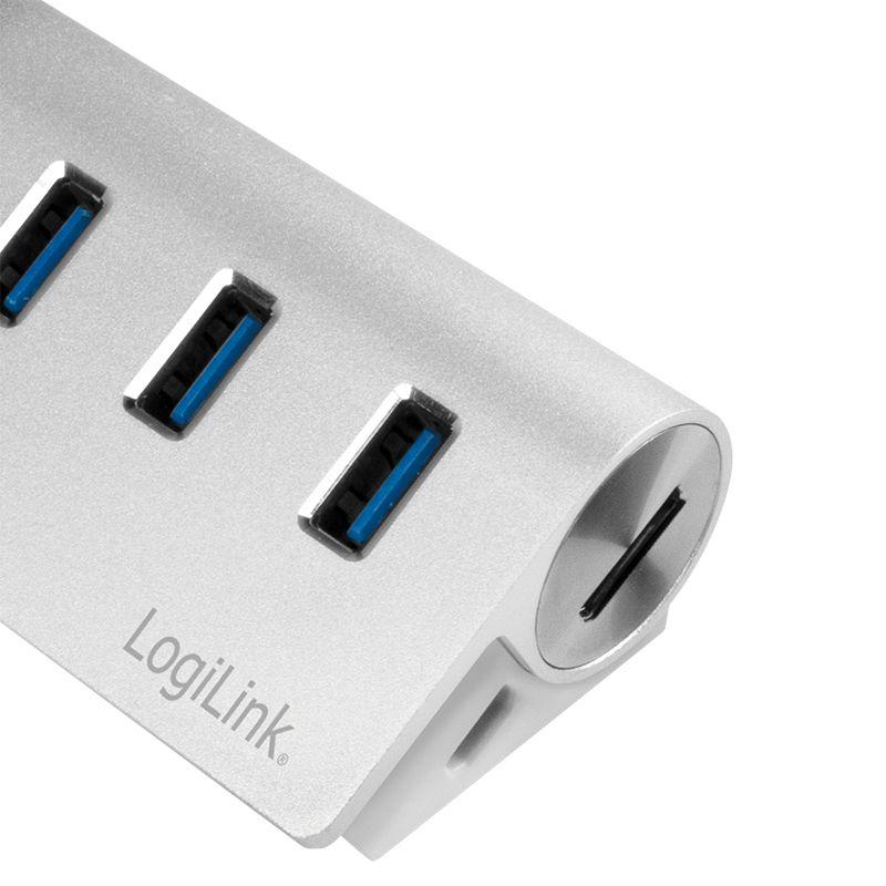 Hub USB LOGILINK CR0045 (Prateado), miniatura 5