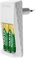 Carregador de Pilhas VARTA Mini Charger 57656 101 451 (AA, AAA - Corrente alternada - Branco)