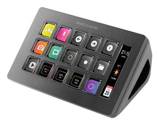 Painel de Controlo MARS GAMING MSD-ONE (15 botões - Preto)