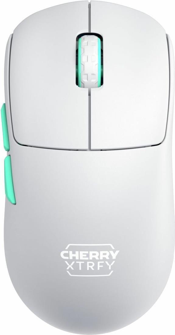 Rato CHERRY XTRFY M68 Wireless (Mão direita - 26000 DPI - Ótico - Branco, Azul e Turquesa)