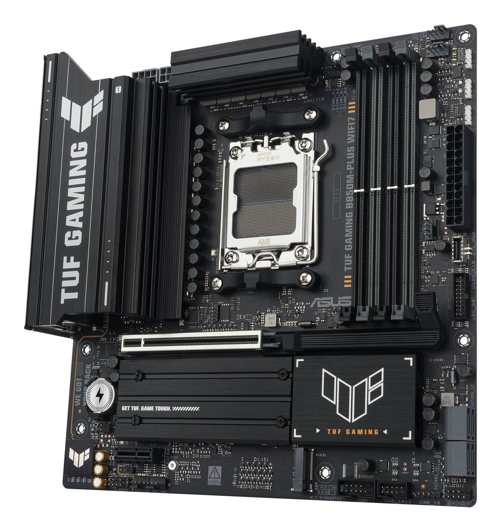 Motherboard ASUS TUF GAMING B850M-PLUS WIFI7 (AM5 - micro ATX - ATX - Preto), miniatura 4