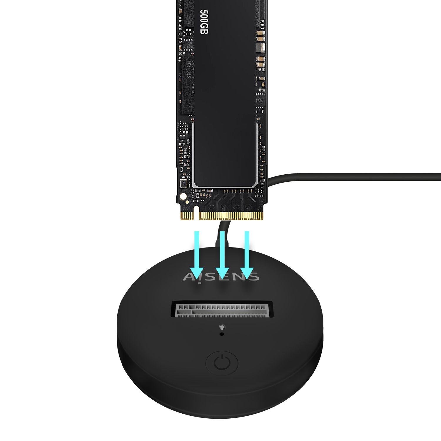 Caixa Externa M.2 AISENS ASUC-M2D013-BK (2 TB - M.2 - SATA - Preto) — miniatura 3