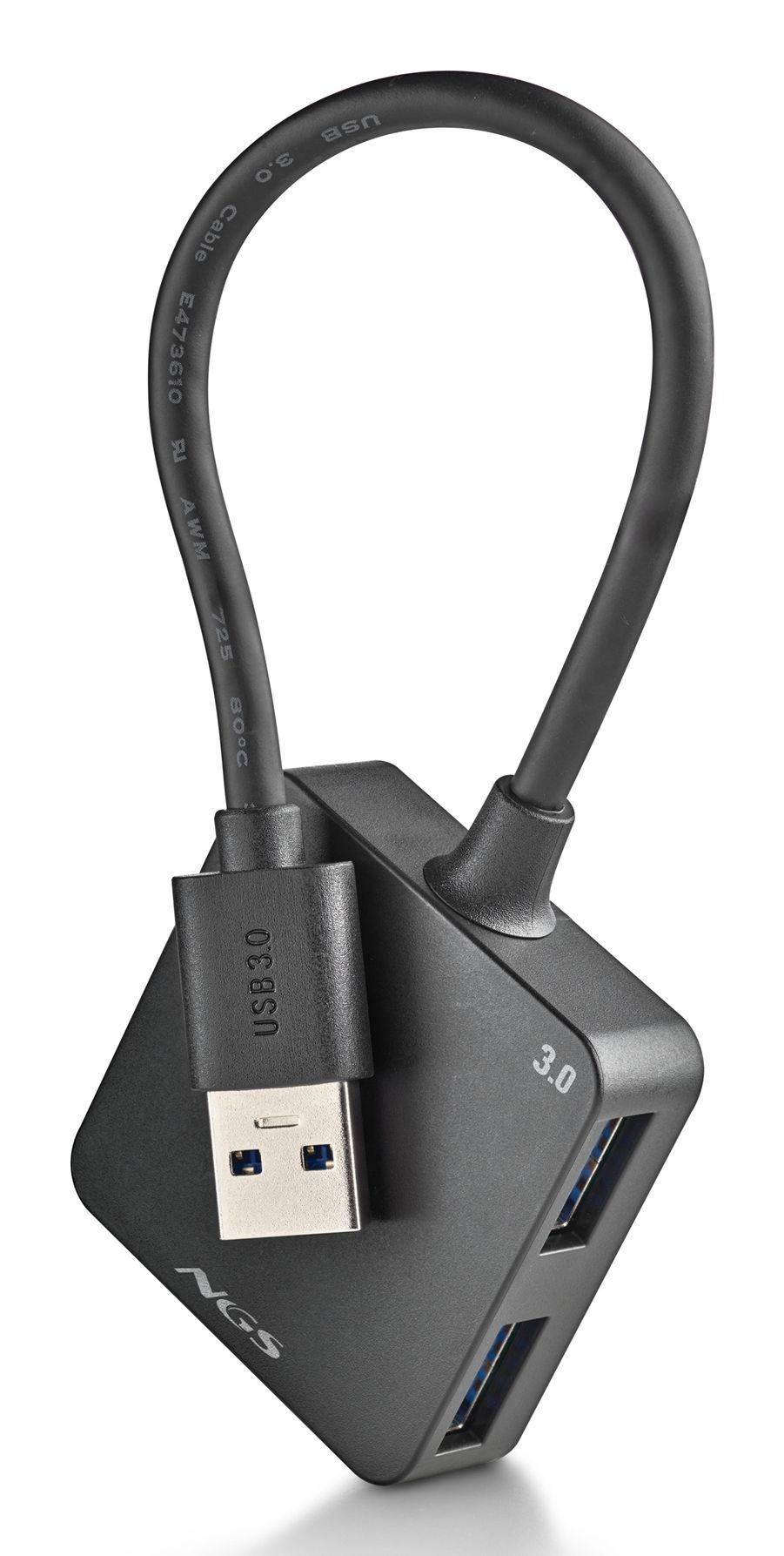 Hub USB NGS IHUB3.0TINY (0,18 m - Não suportado - Preto) — miniatura 5