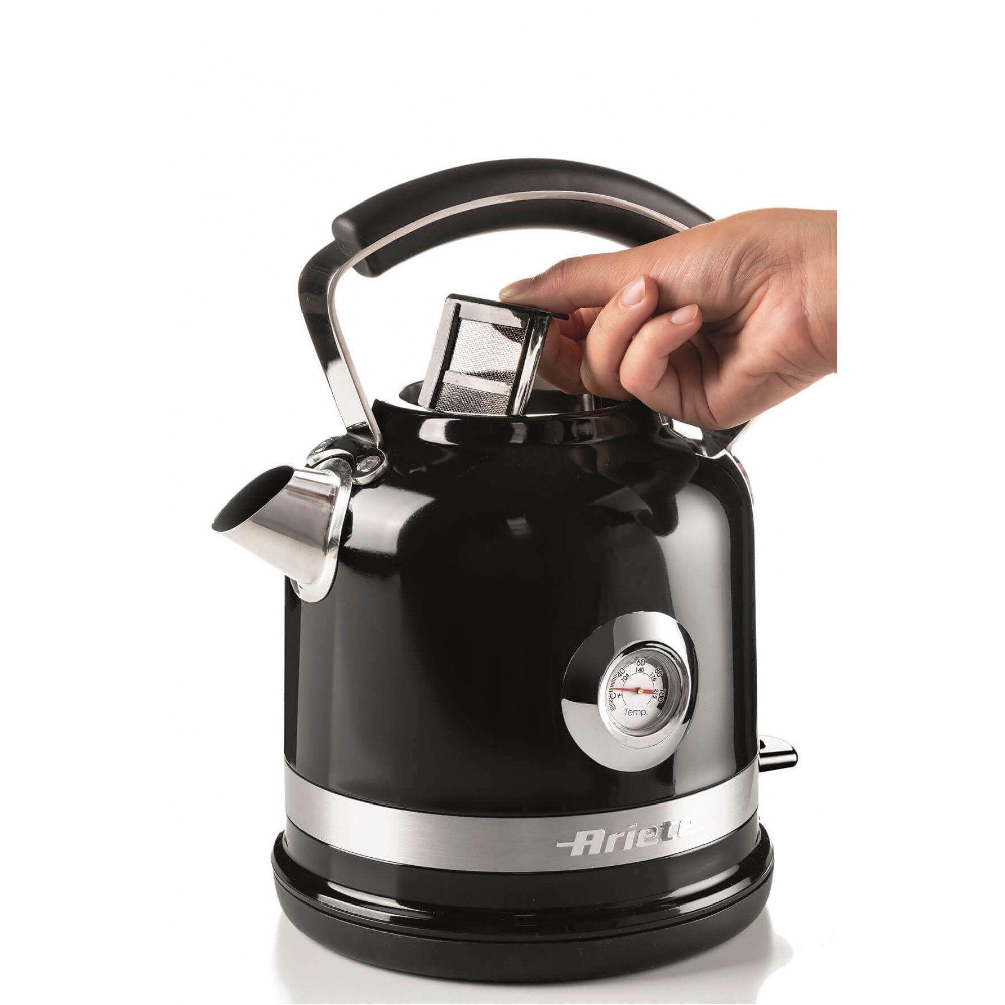 Jarro Elétrico ARIETE Moderna 2854/02 (2000 W - 1,7 l - Aço inoxidável - Preto), miniatura 4