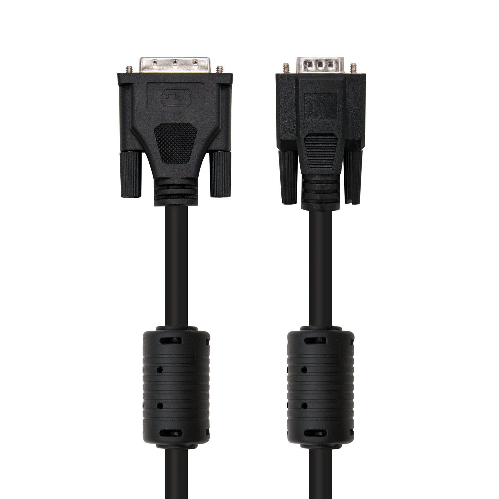 Cabo DVI para VGA NANOCABLE 10.15.0405 (5 m - DVI 18+5 - Preto) — miniatura 2
