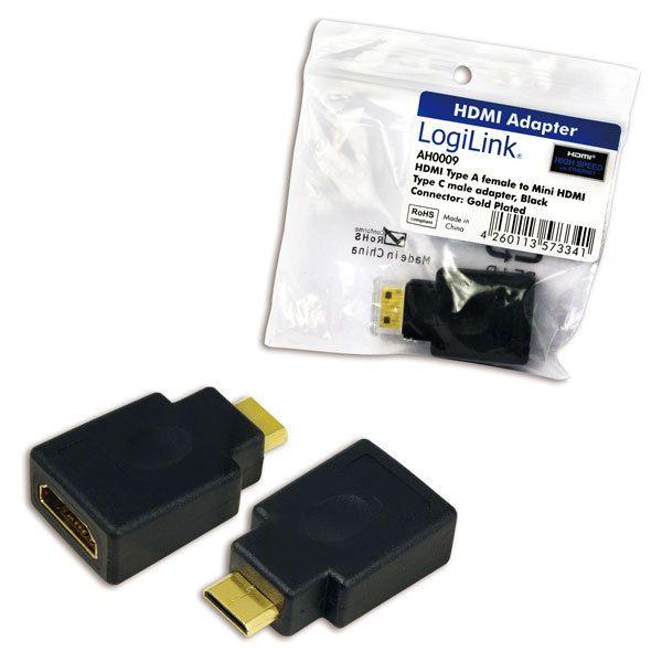 Adaptador HDMI LOGILINK AH0009 (HDMI tipo A - HDMI tipo C - Preto), miniatura 2