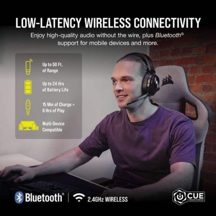 Headset Gaming CORSAIR HS55 Wireless (Binaural - Sem fios - Circum-aural - Preto), miniatura 2