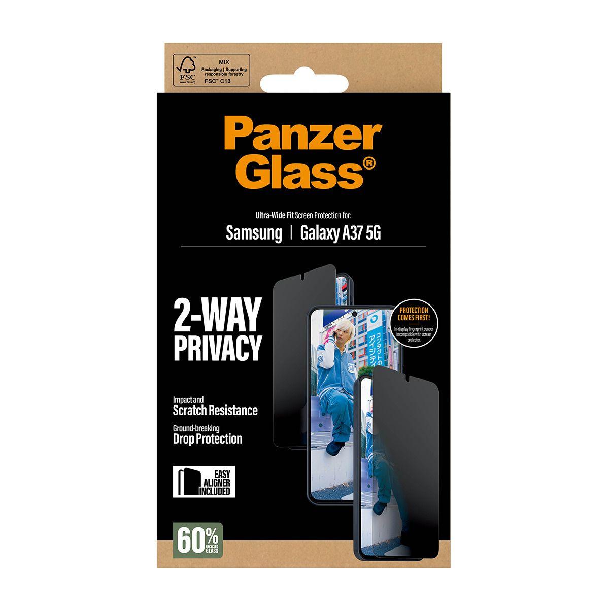 Película de Proteção de Ecrã com Filtro de Privacidade PANZERGLASS PG90806 (Samsung Galaxy A37 5G - Transparente), miniatura 3
