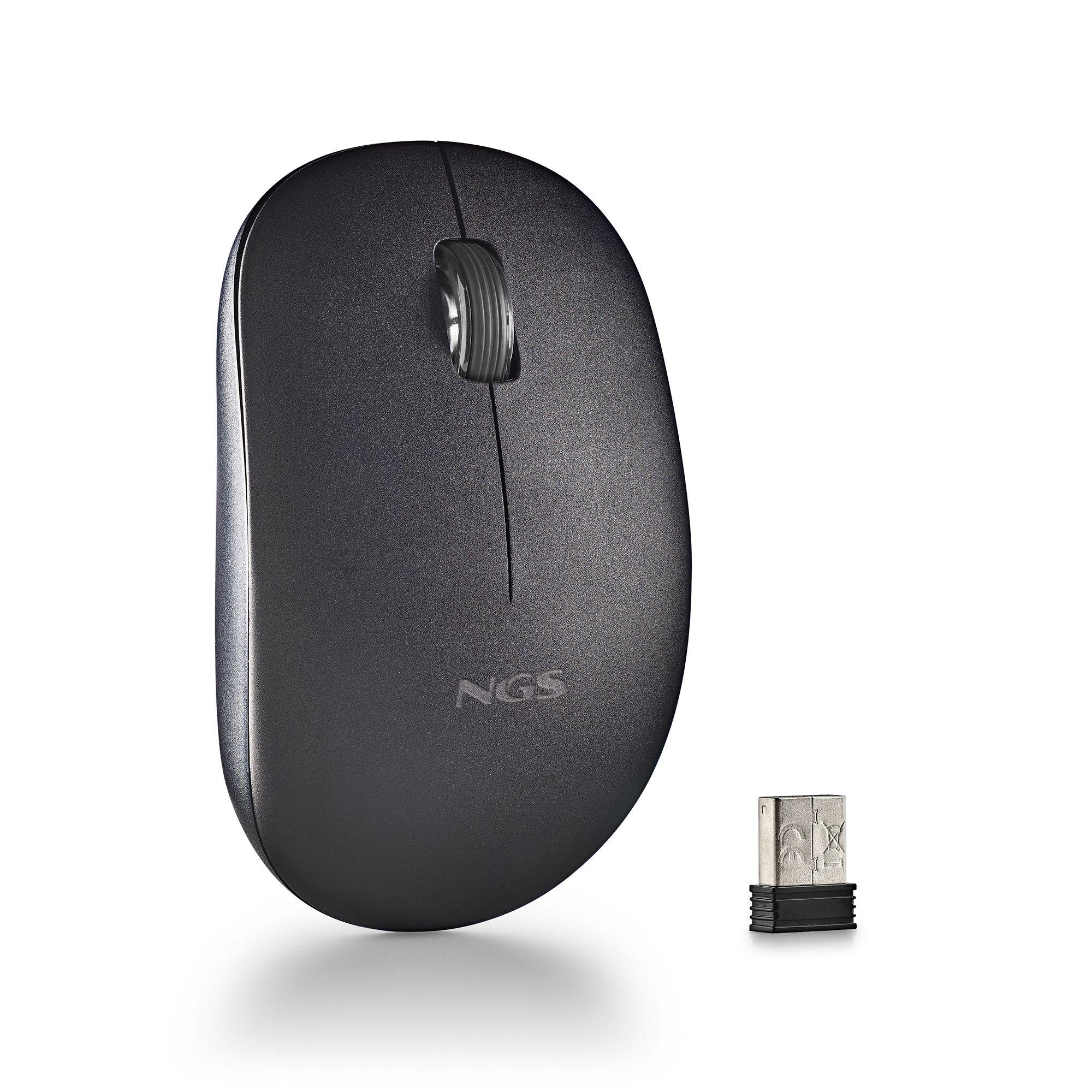 Rato NGS Fog Pro Black (Ambidestro - 1000 DPI - Ótico - Preto)