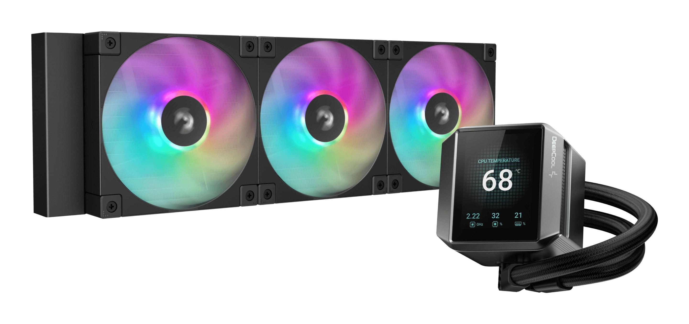 Refrigerador Líquido para Processador DEEPCOOL MYSTIQUE 360 ARGB (12 cm - 2400 RPM - ARGB - Preto)
