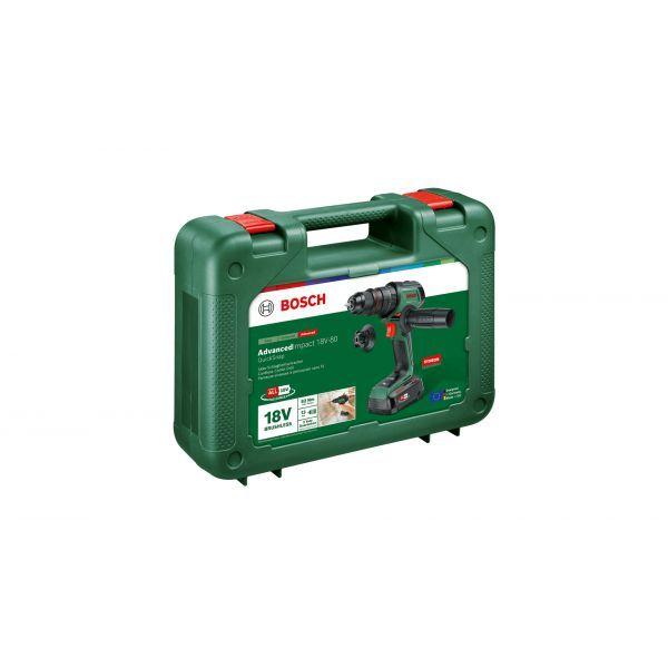 Berbequim/Aparafusadora de Percussão a Bateria BOSCH AdvancedImpact 18V-80 QuickSnap (Verde e Preto) — miniatura 5