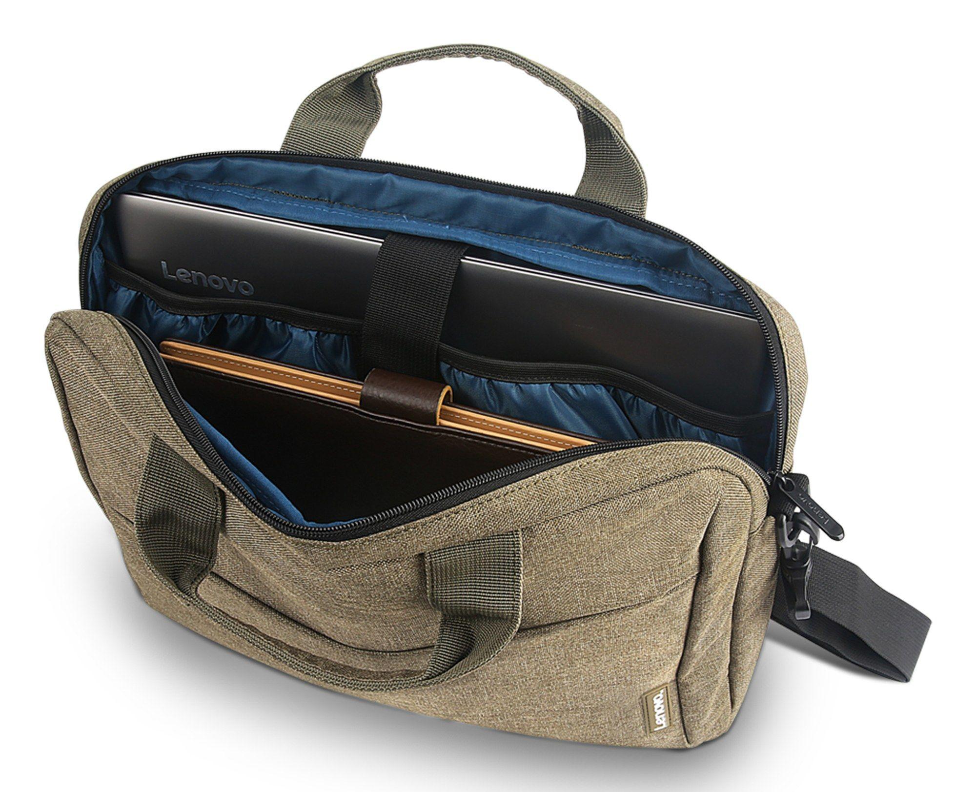 Mala para Portátil LENOVO Casual Toploader T210 (15,6" - Poliéster - 39,6 cm - Verde) — miniatura 5