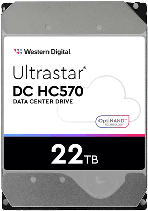 Disco Rígido WESTERN DIGITAL Ultrastar DC HC570 0F48052 (22 TB - 4,1 TB - 3,5 polegadas)