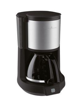 Máquina de Café de Filtro MOULINEX FG370811 (Café moído - 1,25 l - Botões - Preto e Inox)