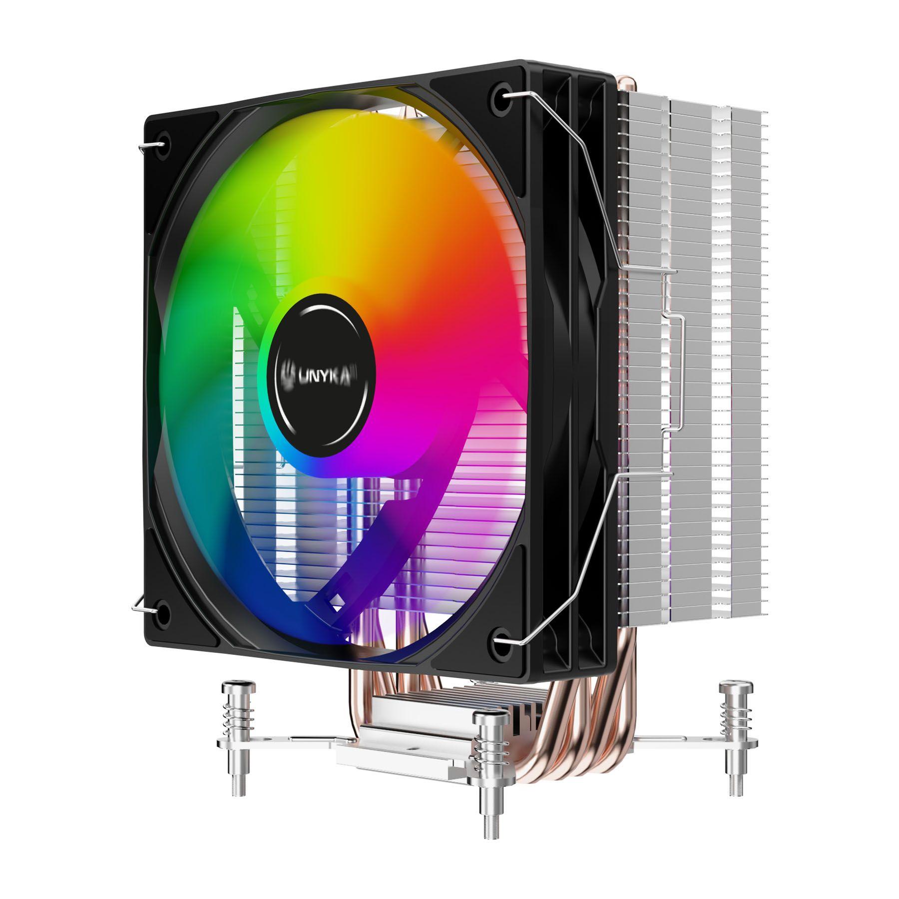 Cooler para CPU UNYKACH UNYCOOL H41 ARGB (120 mm - 1600 RPM - Vermelho, Verde, Azul - Preto e Branco), miniatura 4