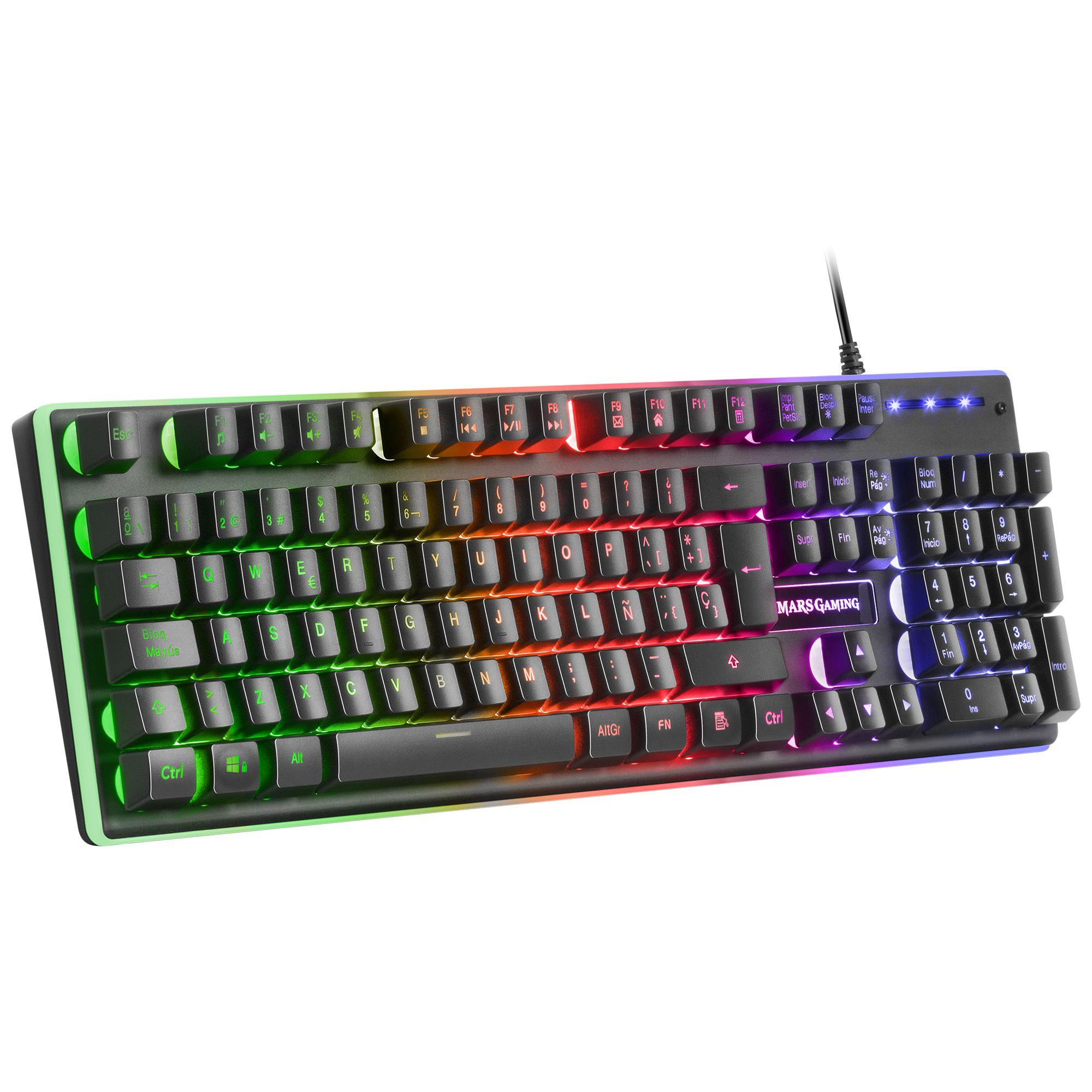 Teclado e Rato MARS GAMING MCPXBFR (Francês - Interruptor de membrana - Tamanho completo - Preto) — miniatura 4