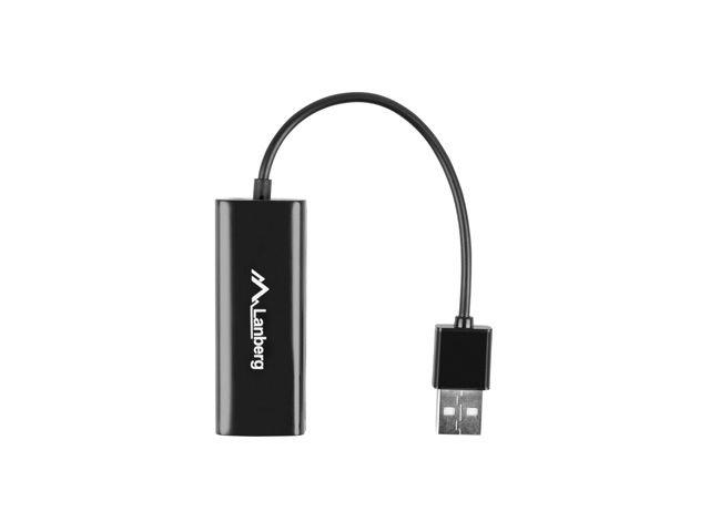 Adaptador USB para Ethernet LANBERG NC-0100-01 (USB 2.0 - RJ-45 100 Mbps - Preto)