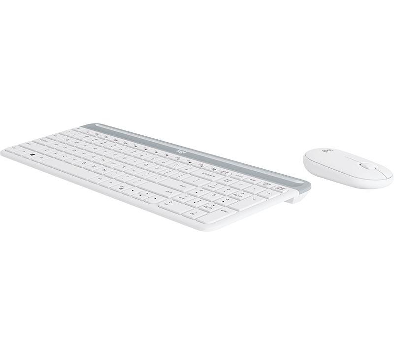 Conjunto Teclado e Rato LOGITECH MK470 (Alemão - Tamanho completo - RF Wireless - Branco) — miniatura 2