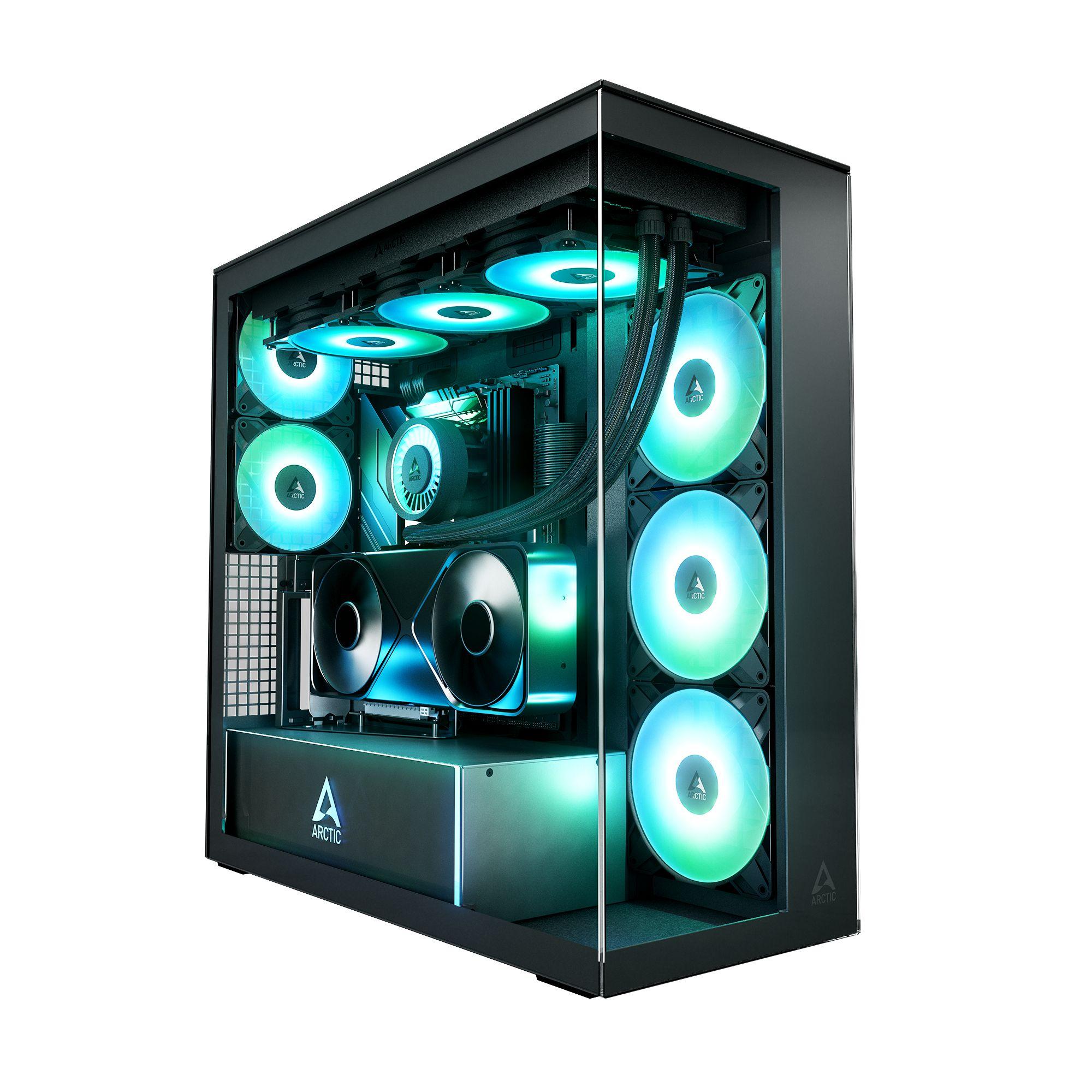 Caixa PC ARCTIC Xtender VG (EATX, ATX, micro-ATX, Mini-ITX - PC - EATX, ATX, micro ATX, Mini-ITX - Preto e Transparente)