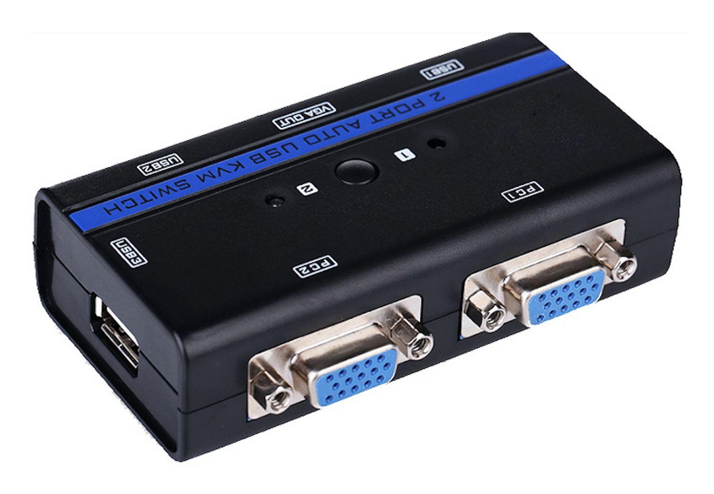 Comutador KVM VGA AISENS A111-0064 (Preto)