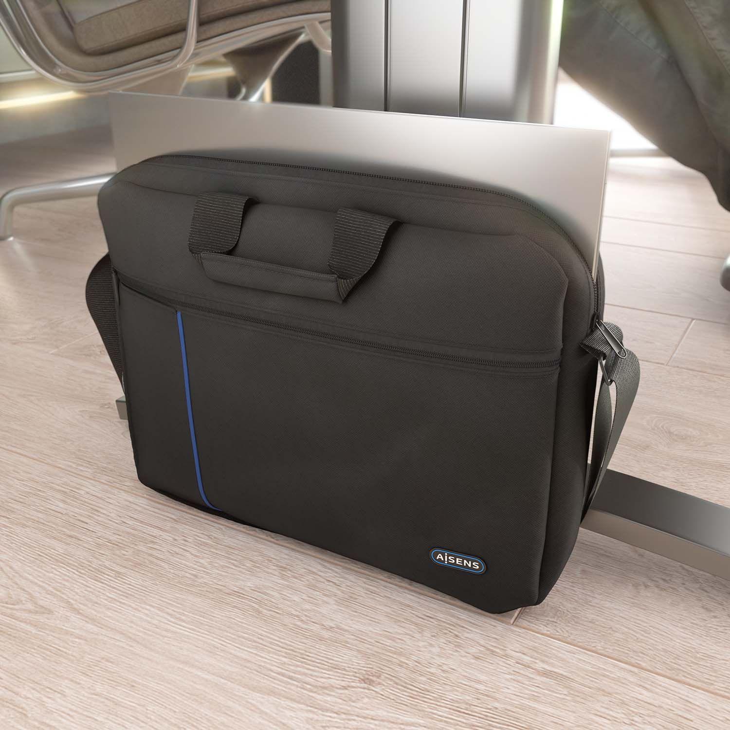 Mala para Portátil AISENS ASBG-BC021-BK (Poliéster - 39,6 cm - Altura 31,5 cm - Preto), miniatura 3