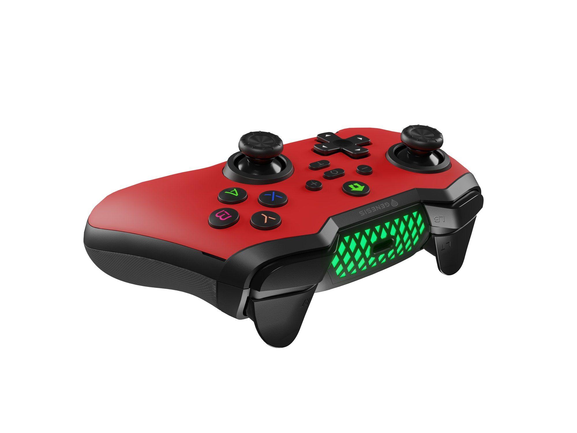 Comando Gaming GENESIS Mangan 400 (Nintendo Switch - Sem fios - Vermelho) — miniatura 5