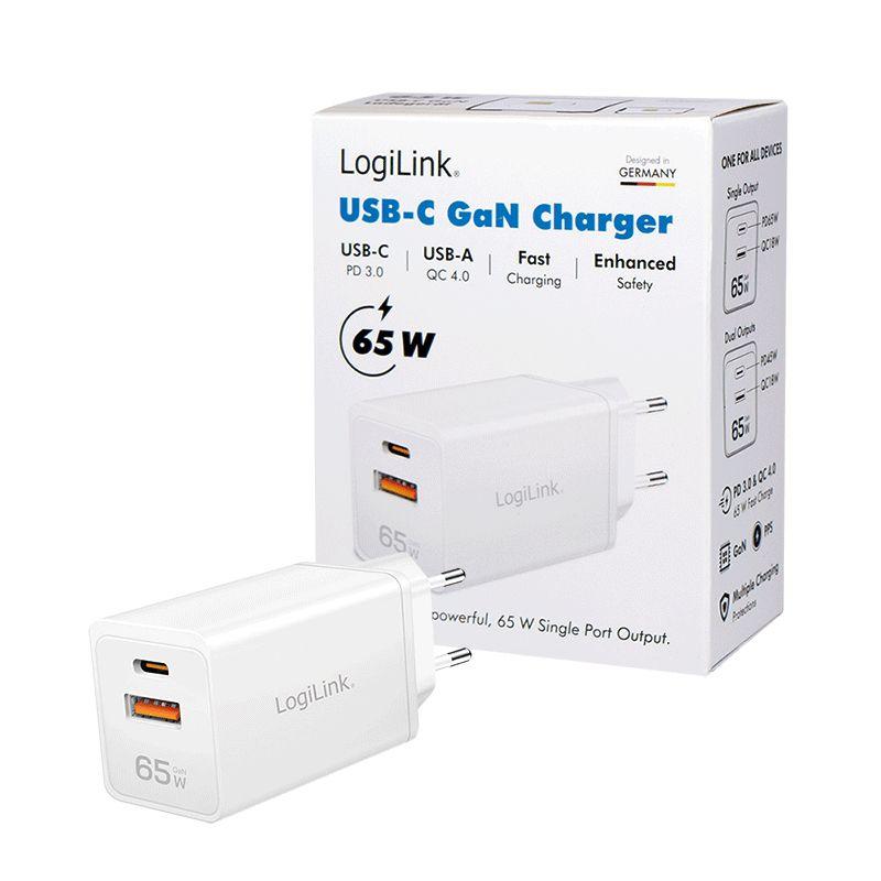 Carregador USB LOGILINK PA0371 (65 W - Branco), miniatura 3