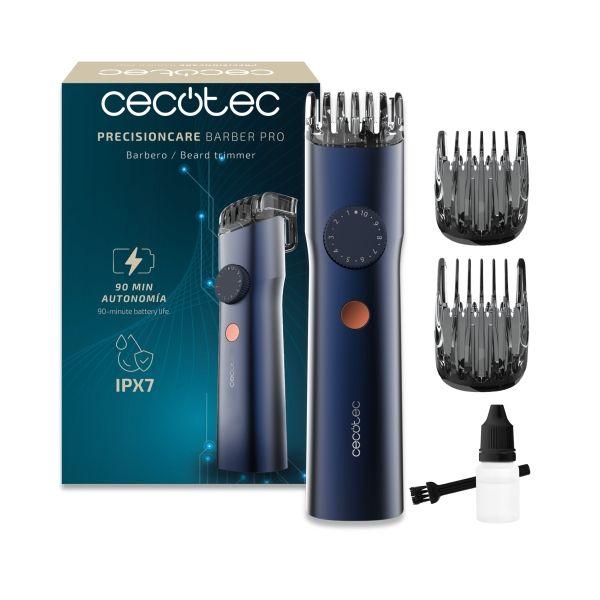 Aparador de Barba CECOTEC PrecisionCare Barber Pro (Aço inoxidável japonês - Azul-Marinho)