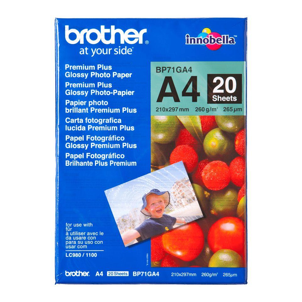 Papel Fotográfico Brilhante BROTHER BP71GA4 (Azul e Vermelho)