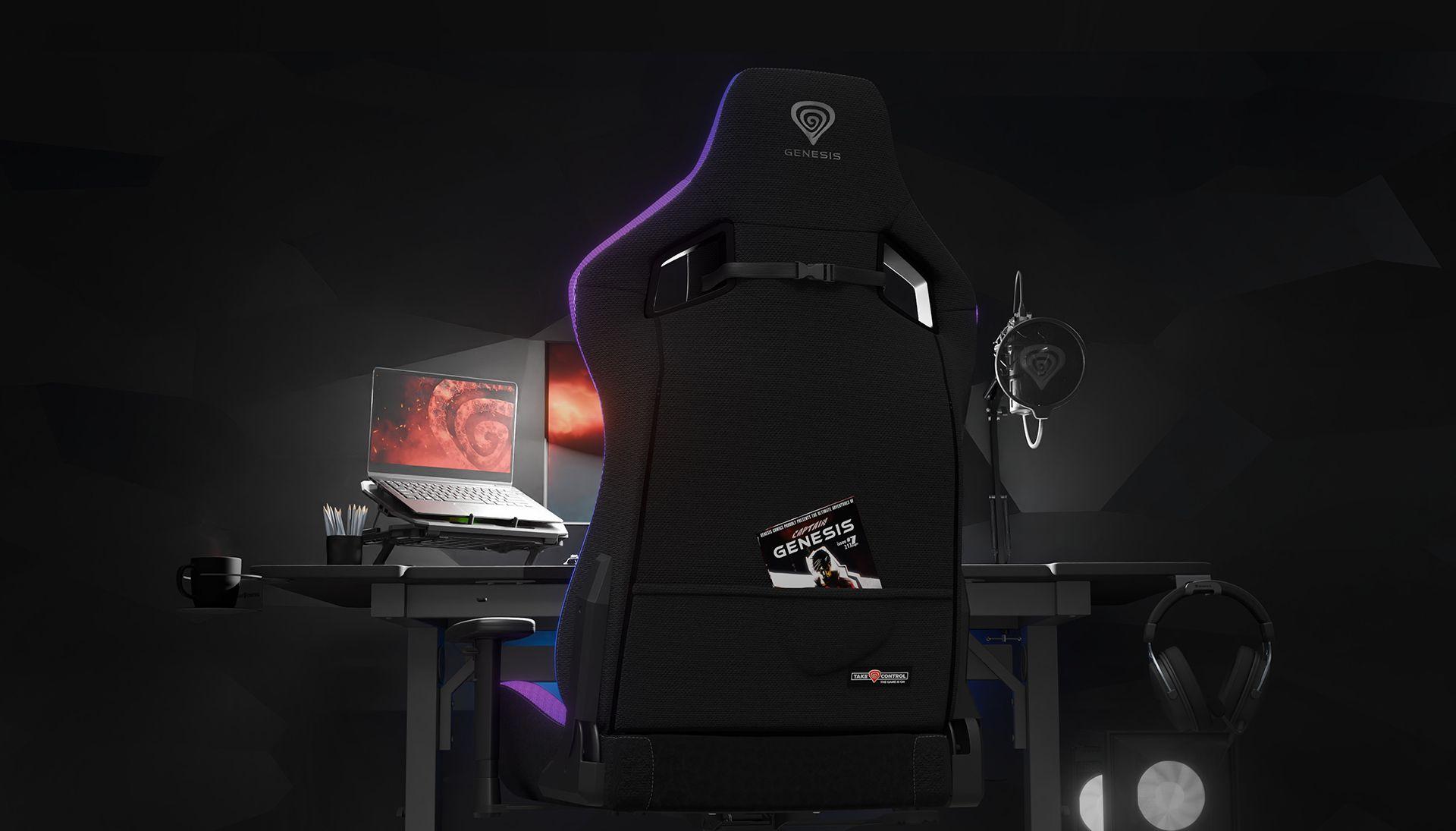 Cadeira Gaming GENESIS Trit 660 (150 kg - 136 cm - Tecido - Preto), miniatura 11
