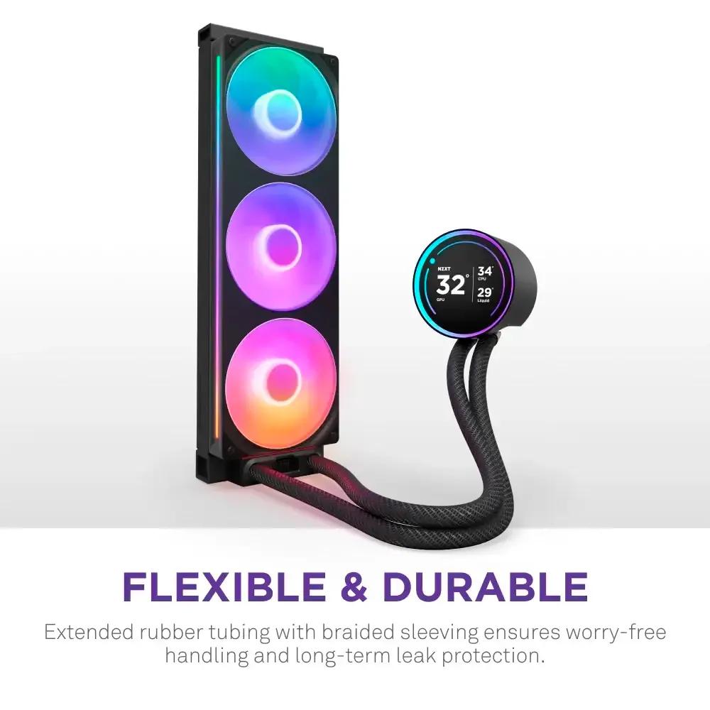 Sistema de Arrefecimento Líquido AIO para CPU NZXT Kraken Elite 420 RGB V2 (Radiador 420 mm - LCD IPS 2,7" - Preto), miniatura 5