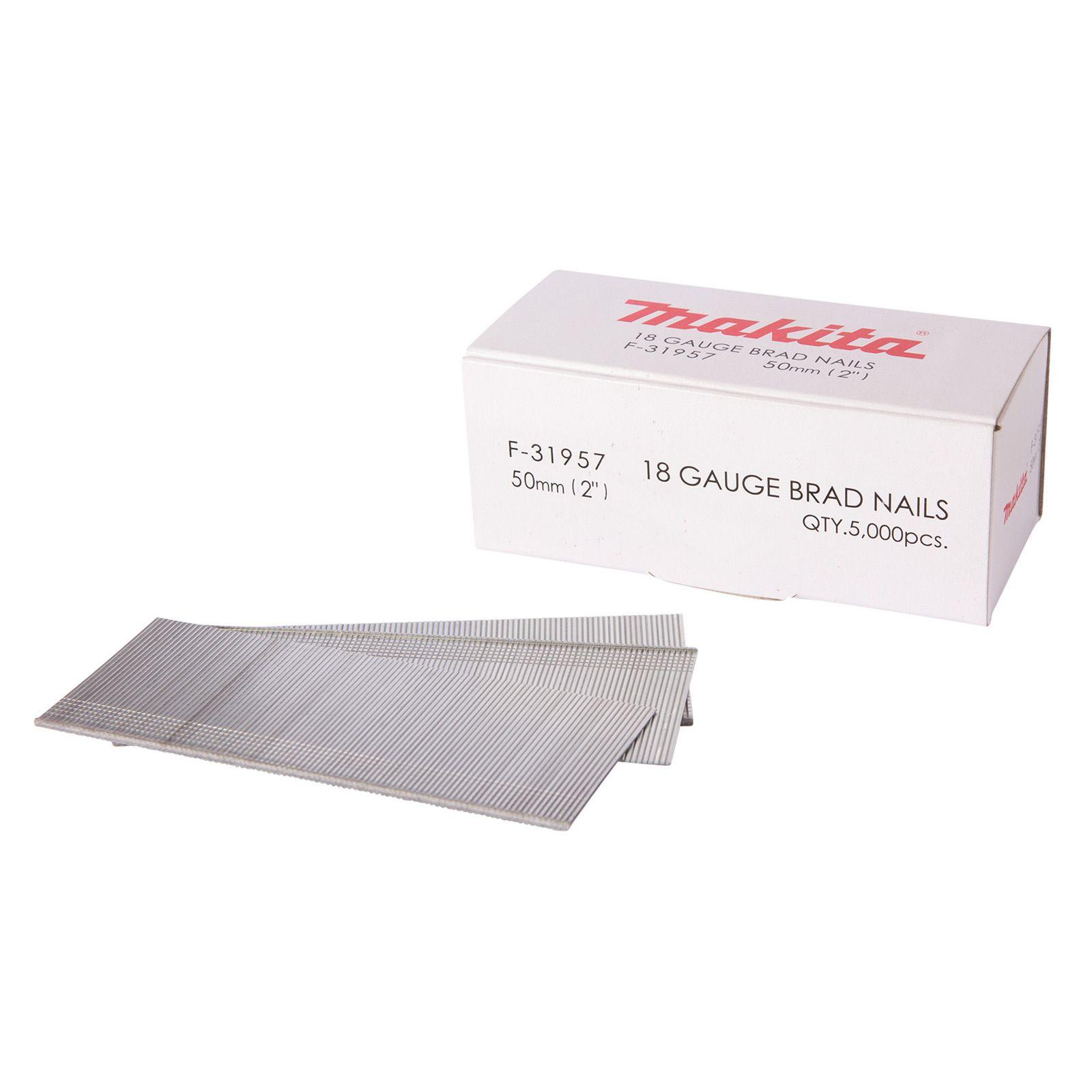 Pregos de Acabamento MAKITA F-31957 (1,2 x 50 mm - 18 Ga - 5000 unidades)