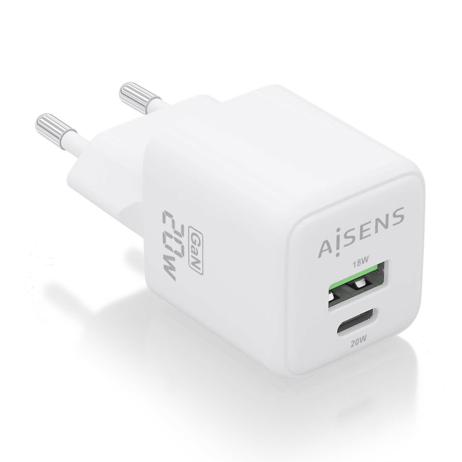 Carregador de Parede AISENS ASCH-20W2P010-W (20 W - Branco)