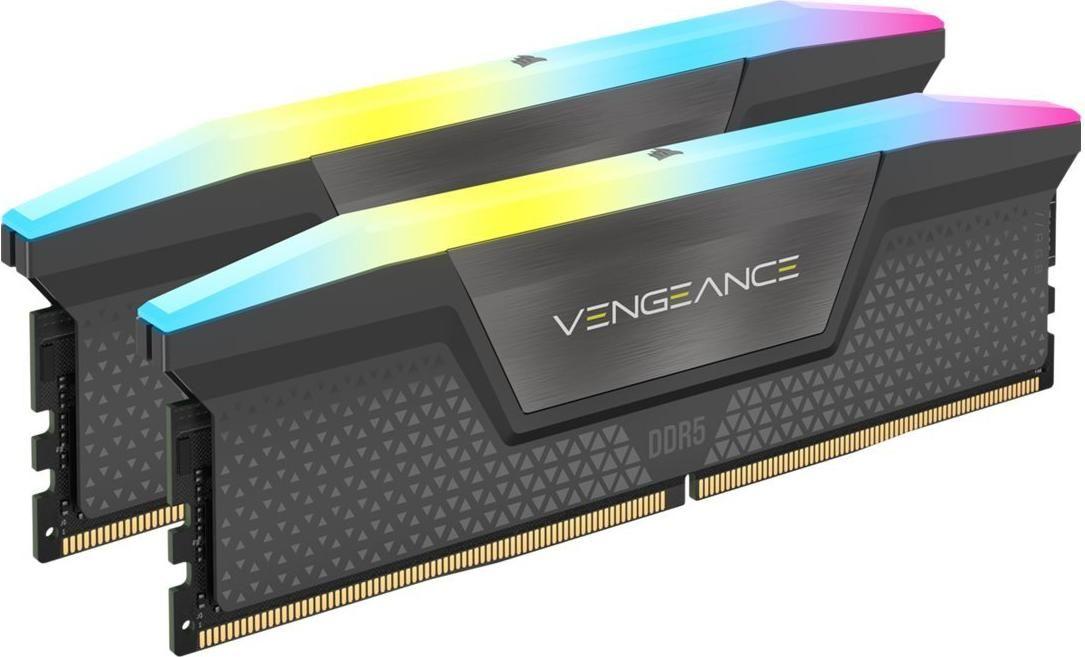 Kit de Memória RAM CORSAIR Vengeance RGB CMH16GX5M2E6000Z36 (6000 MHz - 16GB - DIMM)