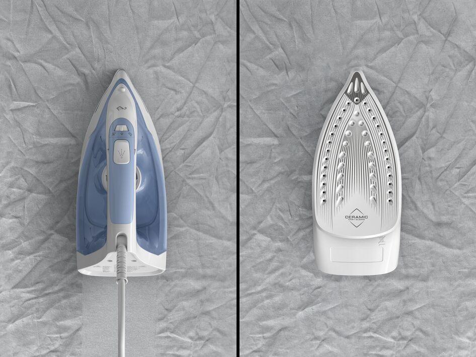 Ferro de Engomar a Vapor TEFAL FV2C41E0 (2000 W - 0,24 l - Base de cerâmica - Azul e Branco), miniatura 6