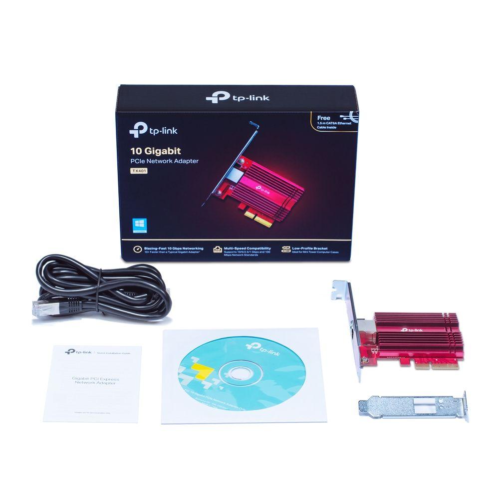 Placa de Rede PCIe TP-LINK TX401 (PCI Express - 10000 Mbit/s - Vermelho) — miniatura 5