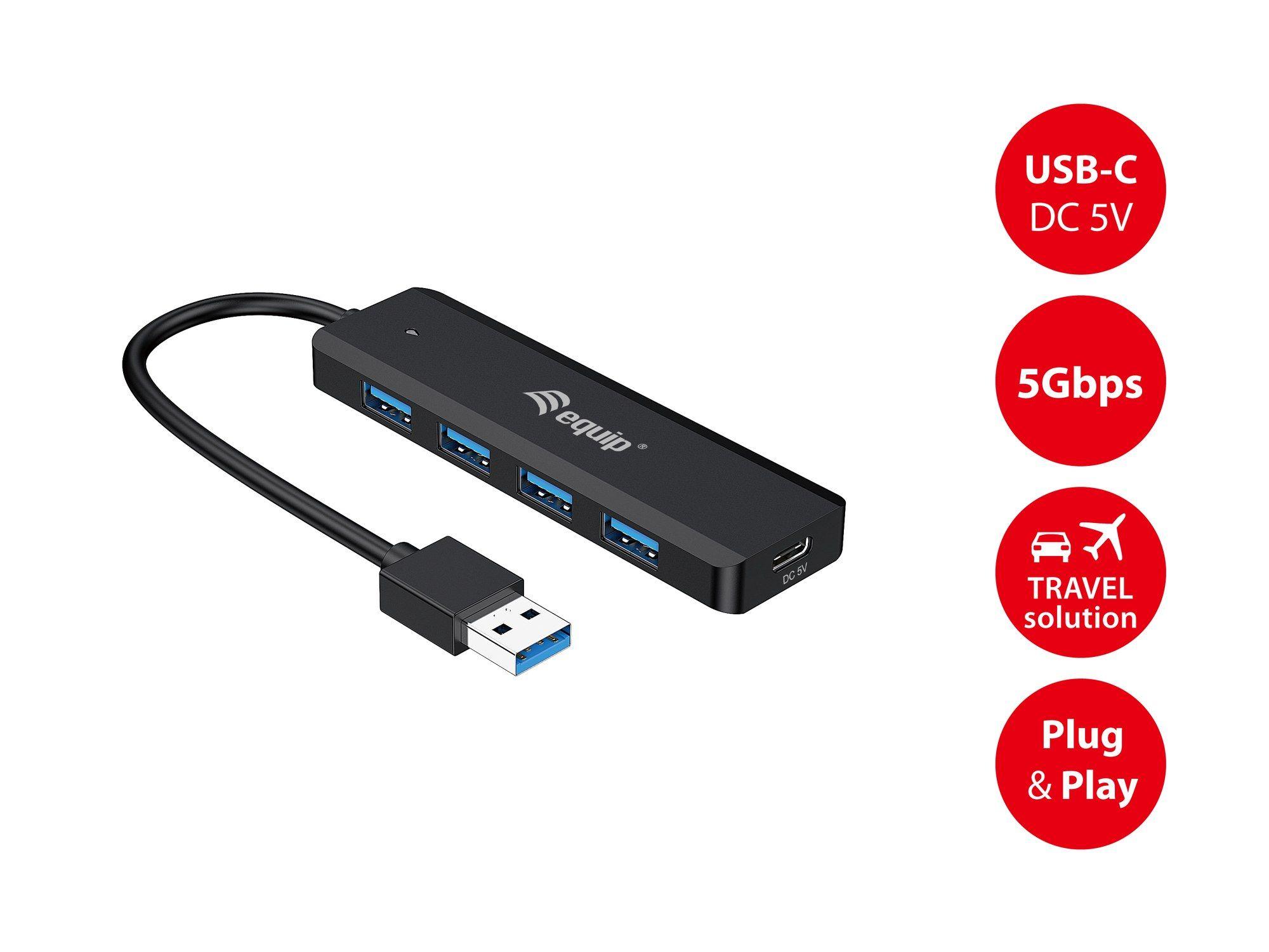 Hub USB EQUIP 128959 (0,15 m - Preto) — miniatura 6