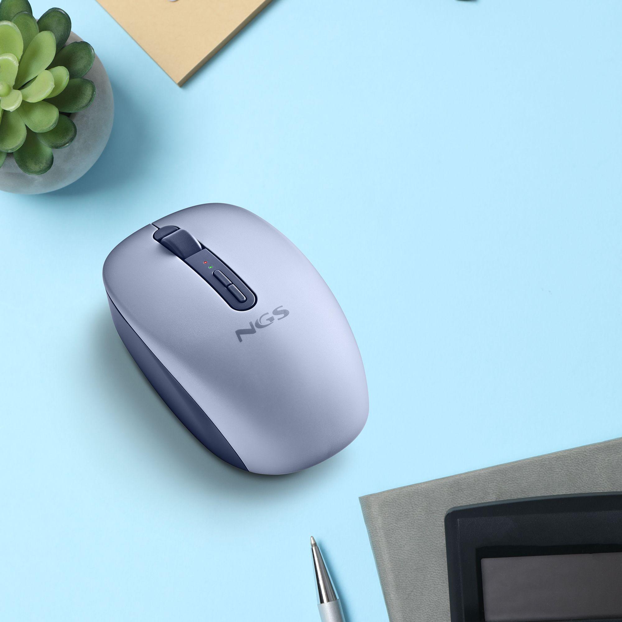Rato NGS Fog Dual (Ambidestro - 1600 DPI - RF Wireless+Bluetooth - Azul) — miniatura 5