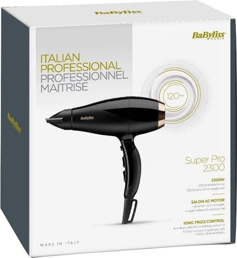 Secador de Cabelo BABYLISS Super Pro 6714E (Preto/Dourado)