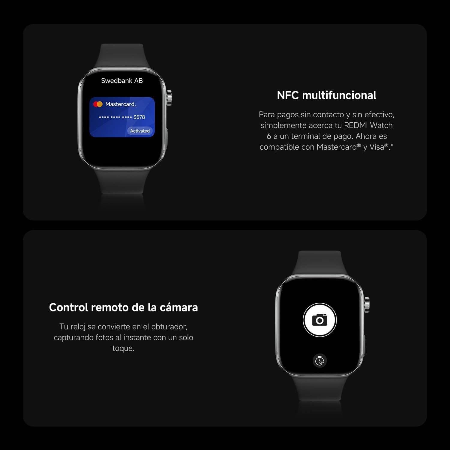 Smartwatch XIAOMI Redmi Watch 6 NFC (AMOLED 2,07" - GPS - Prateado) — miniatura 4