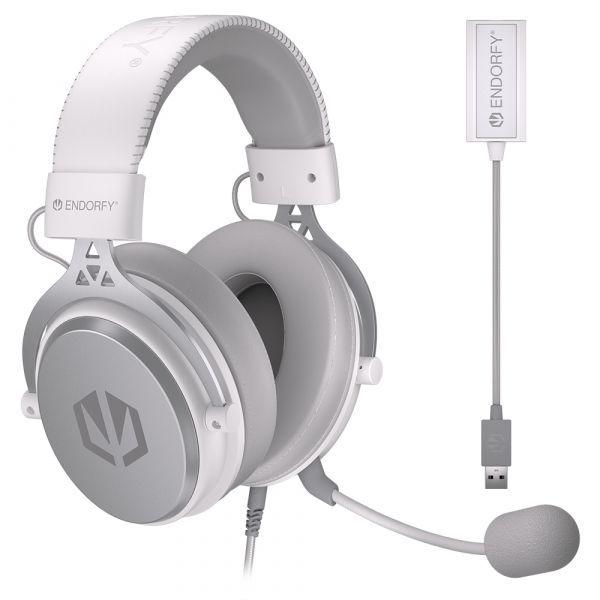 Headset Gaming ENDORFY VIRO Plus USB (Binaural - USB-A e áudio de 3,5 mm - Supra-aural - Branco)