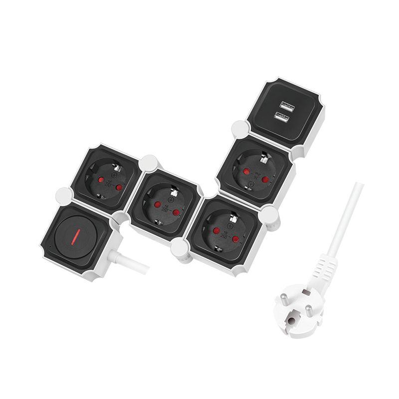 Bloco de Tomadas Flexível LOGILINK LPS276U (Cinzento), miniatura 6