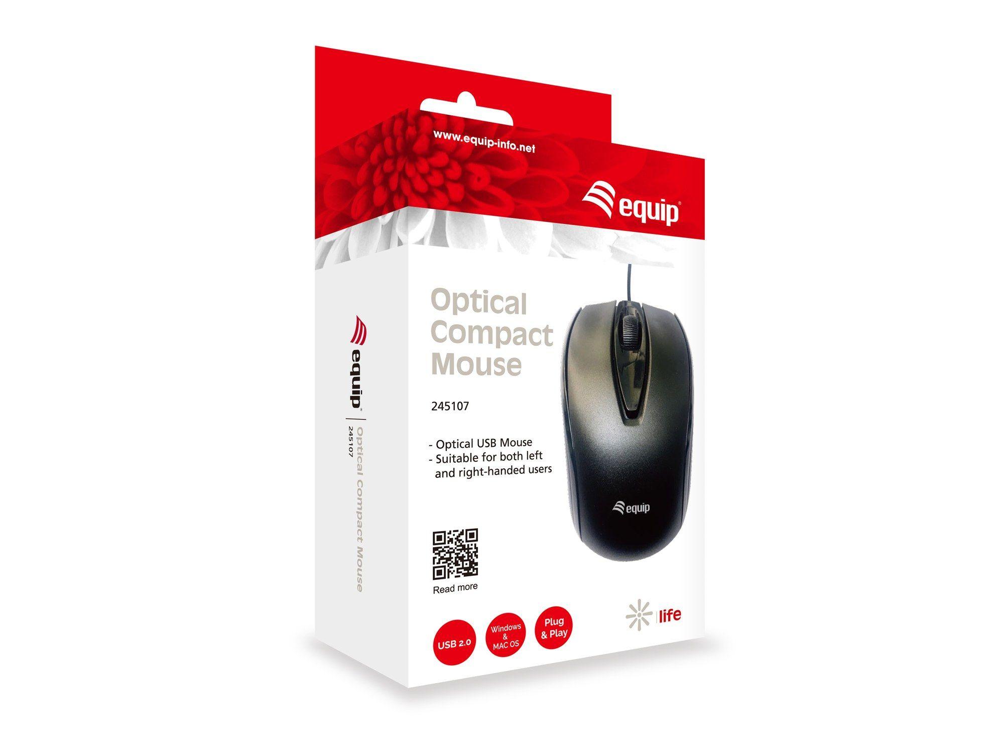 Rato EQUIP Life Compact 245107 (Ambidestro - 1000 DPI - Ótico - Preto) — miniatura 4