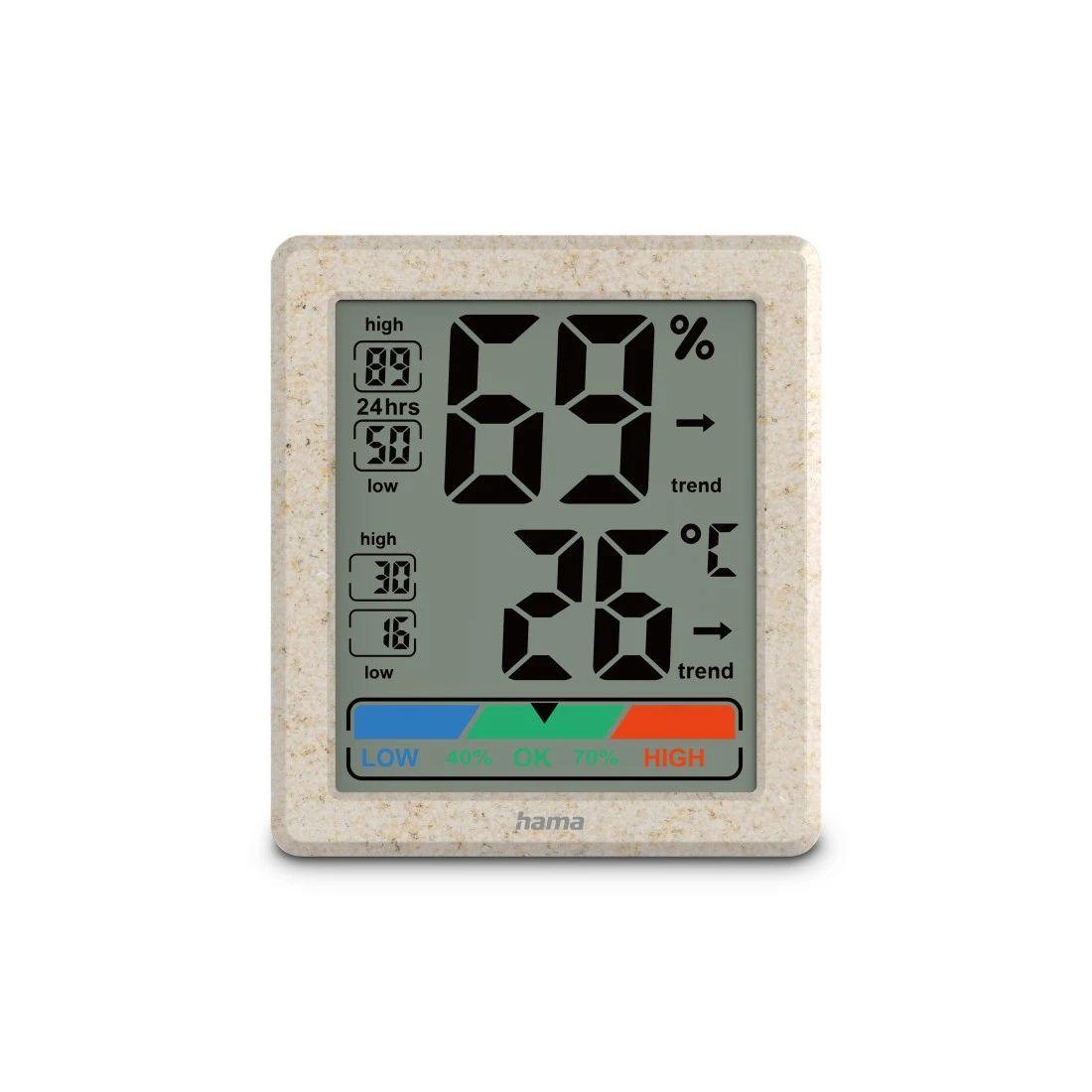 Termómetro e Higrómetro Digital HAMA Ponza 222227 (Plástico, Trigo)