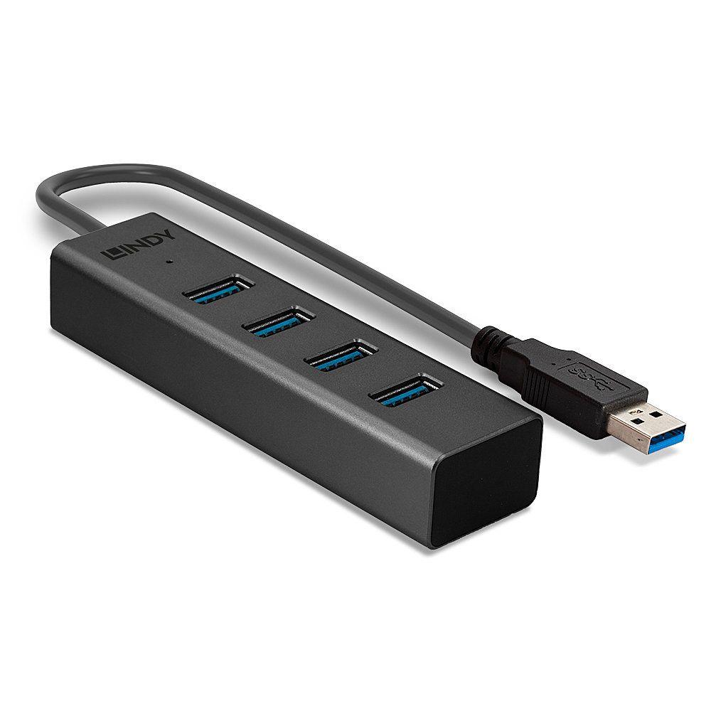 Hub USB LINDY 43324 (0,3 m - Preto) — miniatura 3