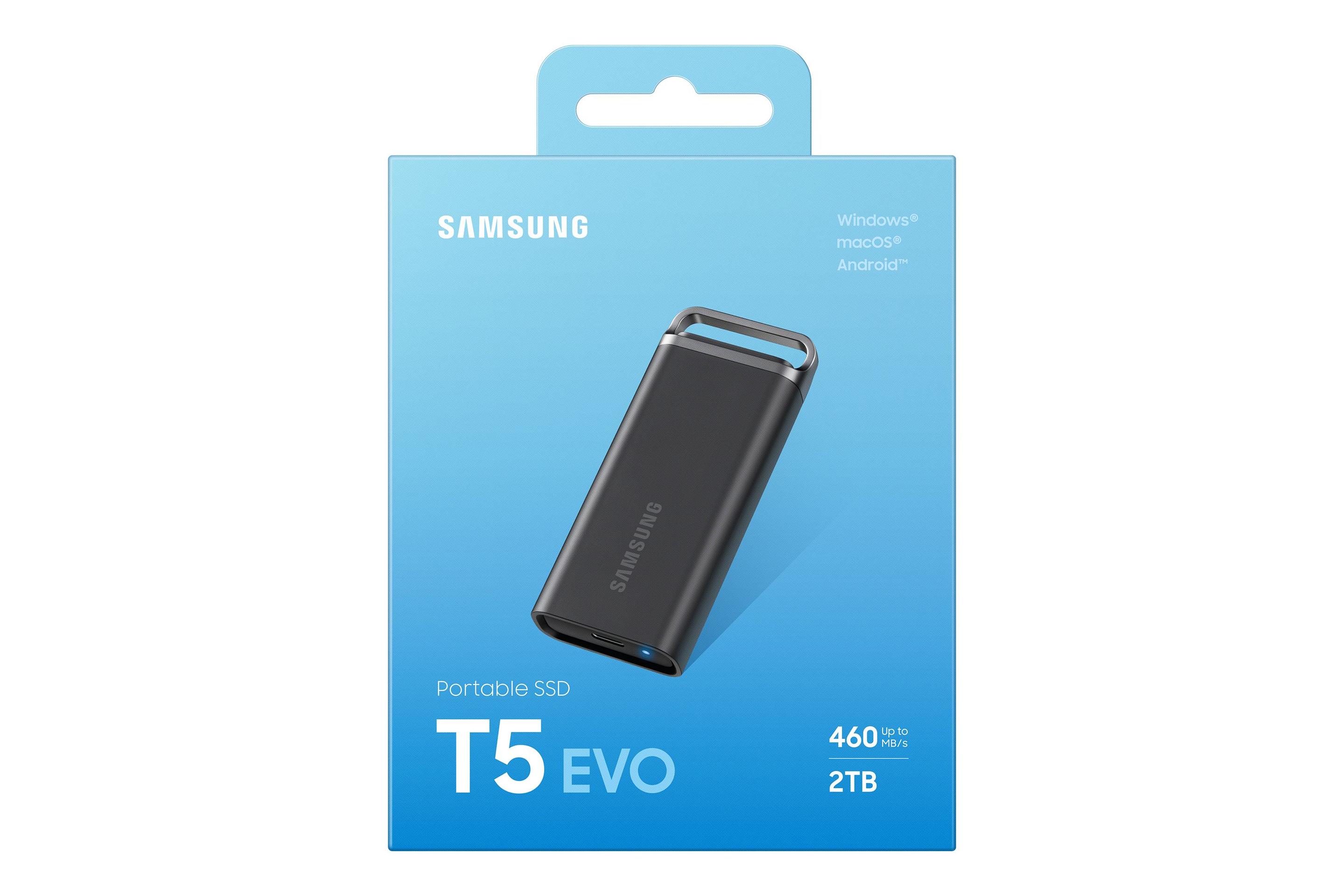 SSD Externo SAMSUNG Portable T5 EVO (2 TB - USB 3.2 Gen 1 - 3.2 Gen 1 - Preto) — miniatura 6