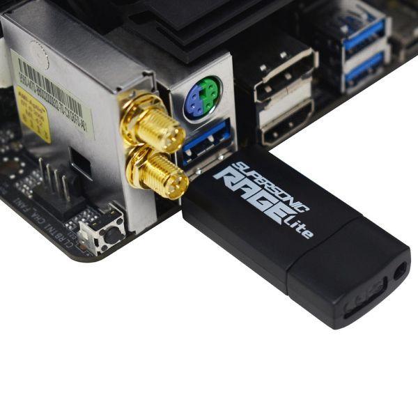 Pen USB PATRIOT Supersonic Rage Lite 64GB (Deslizante - USB Type-A - USB 3.2 Gen 1 - Preto/Azul) — miniatura 4
