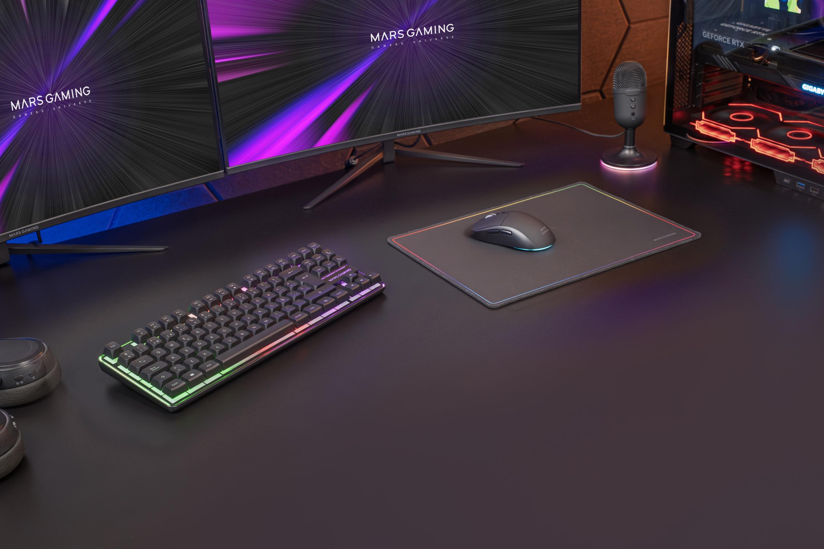 Conjunto Teclado e Rato Gaming MARS GAMING MCPWTKLES (Mão direita - Preto) — miniatura 14