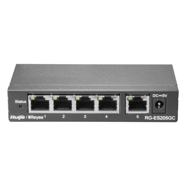 Switch de Rede Gerível REYEE RG-ES205GC (RJ45 Gigabit Ethernet - 10/100/1000 Mbps - Gerível L2) — miniatura 2